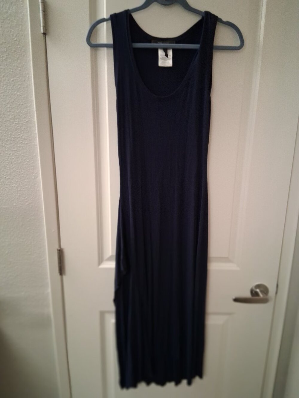 BCBG Maxazria Women's Navy Sleeveless Scoop Neck Maxi Dress